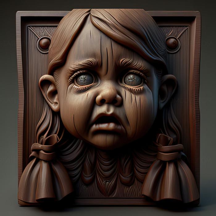 نموذج ثلاثي الأبعاد لآلة CNC ألعاب لعبة st Weeping Doll